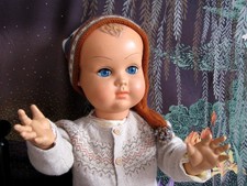 BAMBOLOTTO MARCELLINO ANNI '50 CM 60 CON PUPAZZO