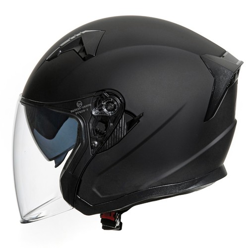 Casco jet nero opaco moto - nero,