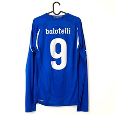 ITALIA PUMA MAGLIA BALOTELLI WORN JERSEY ISSUE SHIRT TRIKOT MAILLOT 2010