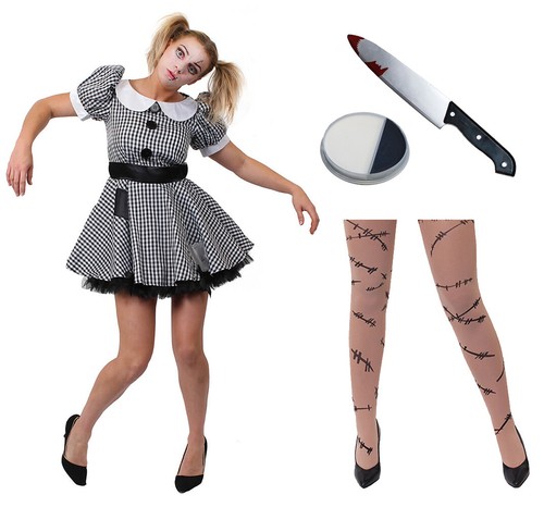Costume bambola donna straccio - bambola,