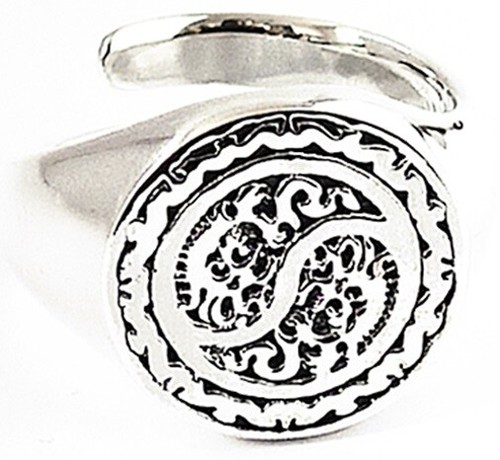 Anello yin yang - anello, fiamma