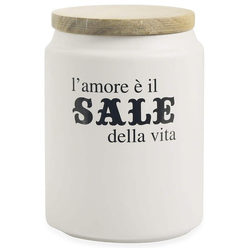 Barattolo sale colore bianco - sale,