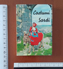 SARDEGNA- MINI CARTOLINE COSTUMI SARDI ANNI '60 - FORMATO LIBRETTO A FISARMONICA