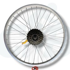 CERCHIO RUOTA POSTERIORE BICI 20x1,75 IN ALLUMINIO CON ROCCHETTO 6V INCLUSO