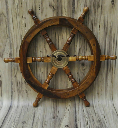Volante nautica legno - legno, 18"