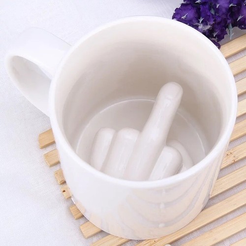 Nuova tazza con dito medio - tazza,
