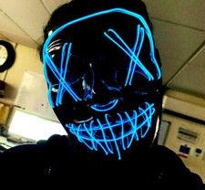 Maschera Viso LED Blu