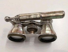 Bellissimo binocolo da teatro in madreperla antico vintage 
