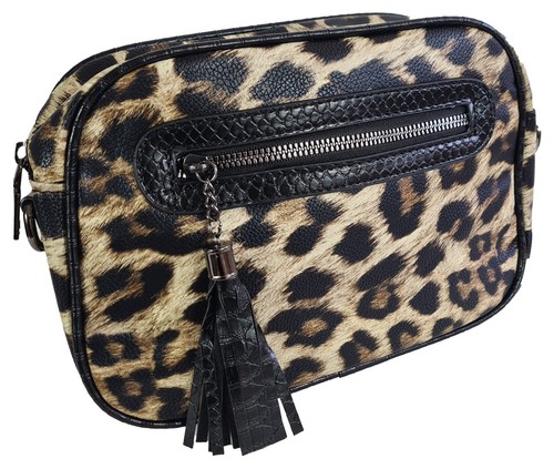 Borsa mano leopardata clutch - a,
