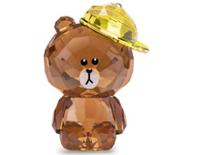 Statuina cristallo marrone Swarovski Line Friends #5492743 nuova con scatola autentica
