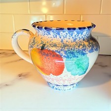 Brocca/brocca ceramica italiana Bellini vintage decorata a mano con motivo frutta