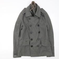 Superdry Uomo Cappotto Grigio