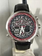 Orologio Citizen Uomo Navihawk A-T Frecce Rosse R.Controllato Cinturino Pelle Nero