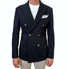 Giacca Uomo Elegante Doppiopetto Estiva Doppio Petto Made in Italy Sartoriale