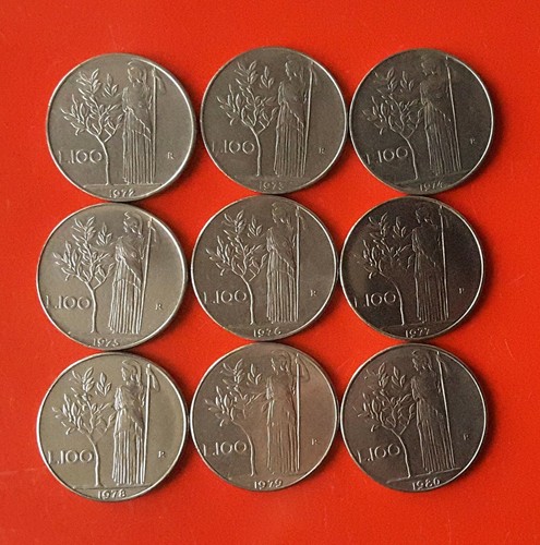 Monete 100 lire - lire, anni