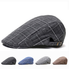 Uomo Plaid Basco Cappello Piatto Coppola Regolabile Cabbie Edera Guida Estate