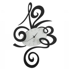 Arti e Mestieri, Robin, Orologio Parete Nero 53cm, Acciaio