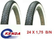 KIT 2  COPERTONI-PLEUMATICI/GOMME  PER BICI 24 X 1.75 BIANCO E NERO GRAZIELLA 