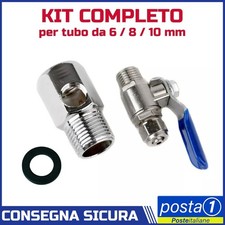 Valvola a sfera Raccordo Rubinetto per Depuratore Purificatore Osmosi 6 8 10 mm