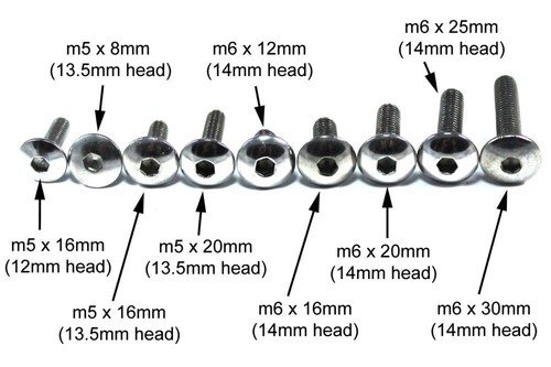 Inox moto carenatura bulloni - moto,