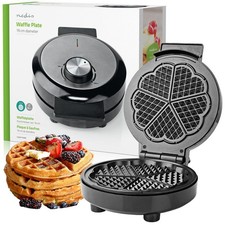 MACCHINA PIASTRA 5 WAFFLE WAFER CUORE CIALDE COLAZIONE FESTE 1000W NEDIS