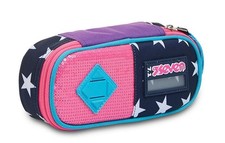 SEVEN ASTUCCIO BUSTINA ROUND  GIRL PINKING ROSA BLU CON STELLE SEVEN