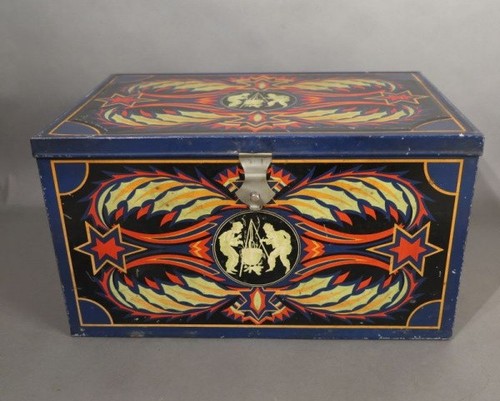 Art deco barattolo latta - art.,