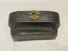 Antique Opera Glasses Theatre Glasses Leather Case Brass Catch works Blue Liner