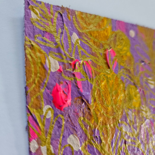 Quadro astratto fiori colorati