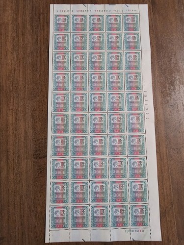 Foglio francobolli alti - foglio,