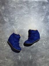 Sneakers alte stile Isabel Marant Balzar pelle Y2K blu taglia 38