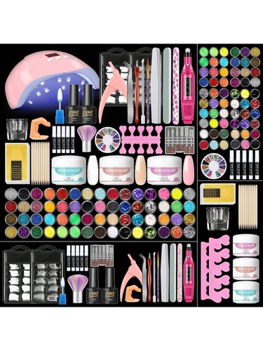 Multicolor acrylic nail - acrylic, kit