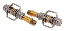 pedali crankbrothers Eggbeater 4Ti clipless mountain bike ORO ghiaia MTB 2 bulloni