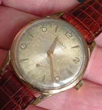 Monvis Cal AS 1130 waterproof patina pl.oro orologio vintage uomo funzionante