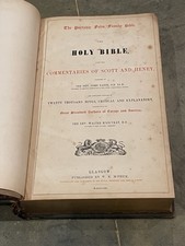 1853 Holy Bible Portable Folio