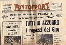 rivista TUTTOSPORT - 22/07/1963 N. 200 TUTTI IN AZZURRO I RAGAZZI DEL GIRO