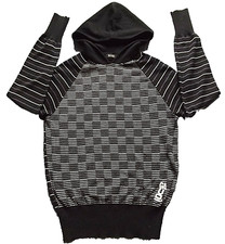 GAUDI Jeans & Style  Maglione da Uomo con Cappuccio Sz.M Lana Merinos Nero