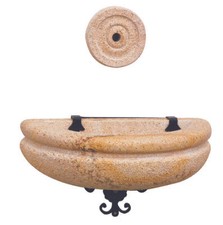 Fontana a muro per giardino in