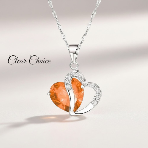 Collana donna doppio cuore