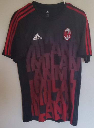 Maglia grafica nera - ac, milan