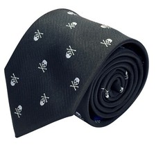 Foulard Nero Con Teschi E