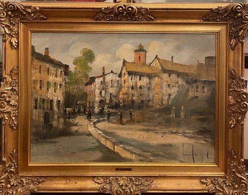 Dipinto olio tela - scena, di
