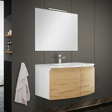 Mobile bagno sospeso curvo 80