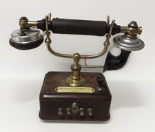 ? RARITÀ antico telefono ERICSSON THE RELIANCE legno e metallo fine 800/900