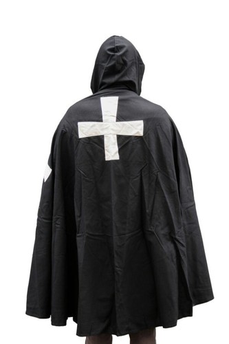 Mantello nero croce templare - nero,