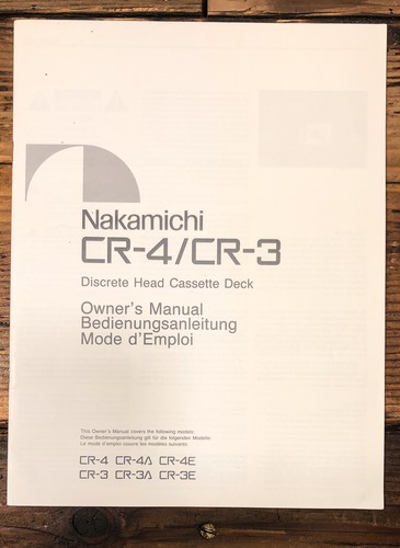 Nakamichi cr 4 - nakamichi, cr-3