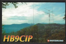 Scheda radio CB QSL"HB9CIP,Vista Torre/Antenne,Daniele,07",Svizzera (Q8751)
