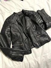 Giacca nera in similpelle ZARA, tg. S