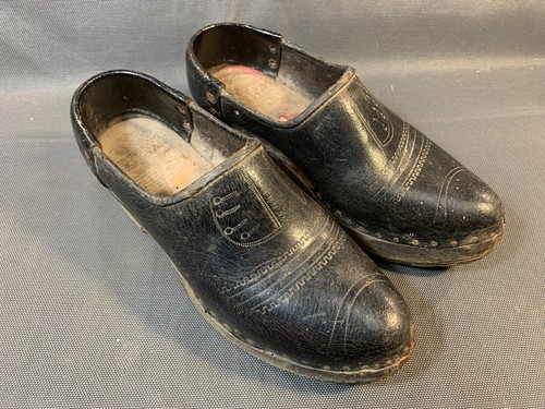 Antica coppia scarpe pelle - antica,