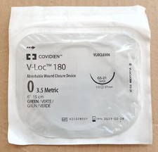 Medtronic Covidien V-LOC 180 suture Size 3-0 Green 15cm assorbibile